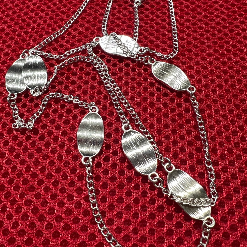 Silver Chain Necklace with Oval Links